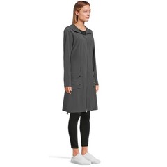 WEARABLE XCVI Active Rufino Stretch Jacket Dress Large Charcoal Grey Hooded NWT