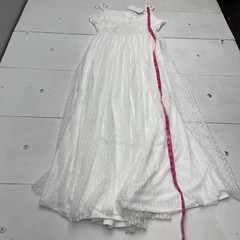 Vila White Vimila Pearl Ankle Lace Maxi Dress Women’s Size 42 US 14