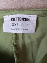Women Cotton On Dress Green Polyester 32 / XXS /