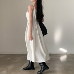 Elegant Womens V-Neck Lace Long Slip Dress Sleeveless Korean Casual A-Line Dress