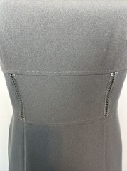 Evan Picone Black Stretch Zip Back Formal A Line Dress Women’s Size 6 Career EUC