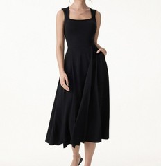 ogl move square neck dress with built in bra