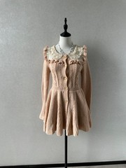 Japanese brand Liz Lisa orange/cream coat cardigan vintage