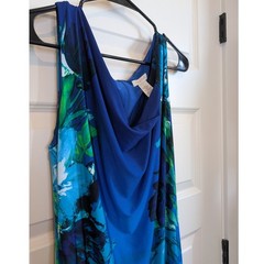 Cache Floral Cowl Neck Sheath Dress