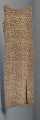 Patrick Collection Women Sleeveless 100% Silk Maxi Dress Brown Side Slit Lined 8