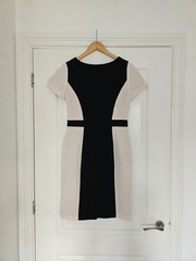 Woman&rsquo;s cream colour formal/office, pencil dress size 10. short sleeve.