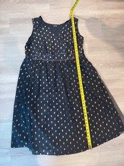 BloomChic Black Gold Polka Dot V-Neck Midi Dress Plus Size 22-24 w/ Pockets!