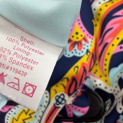 Julie Brown Dress Womens Size 2 Navy Blue Pink Paisley Floral V Neck Sleeveless