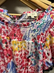 Umgee Women&rsquo;s Colorful Floral Puff Sleeve Top – Size M