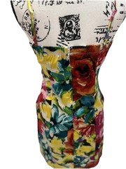 Extraordinary Juniors Party Dress Size Medium Spaghetti Strap Prom Floral Ribbon