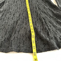 Free People “ Teen Witch” Black Lace Skater Fit Flare Whimsy Goth Fairy Sz L??