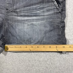 Vtg Decree Sz M Y2K Denim Grey Jean Overall Shortalls Outdoors