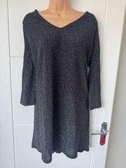 Hush Womens Metallic Sparkle Tunic Shift Party Evening Cocktail Dress UK 6 XS B1