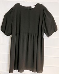 ASOS Design Black Stretch Polyester Crepe SS Dress 24 EC!