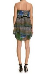 MISSONI multicolor strapless silk dress dress dress women pure silk 42 BNWT