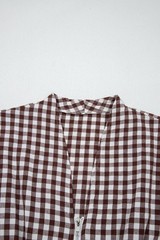 Gingham Zip-Front Midi Dress