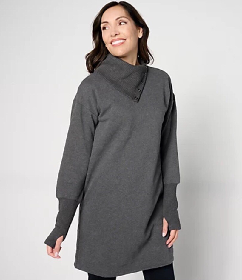 Studio Park x Shawn Killinger Regular Sweatshirt Dress Charcoal Grey XL A626655