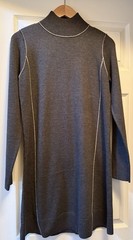 NWOT MAX STUDIO Charcoal Gray Long Sleeve Mock Turtleneck Sweater Dress-Small