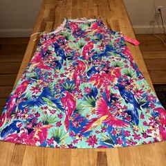 Aryeh Ladies Sundress Sz Large Multicolor Floral Spaghetti Strap SPF 50 NWT