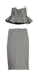 Bardot Women&rsquo;s Strapless Peplum Houndstooth Print Dress