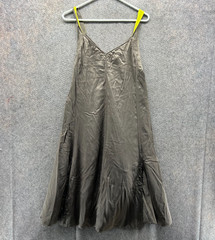 Rag & Bone Dress Women XS Brown Green Silk Slip Dress Yellow Strap A-Line Long