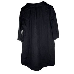 Madewell Crinkle Cotton Cover-Up Mini Shirtdress Women&rsquo;s Size Medium Black NWT!