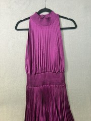 A.L.C. Renzo II Pleated Asymmetrical Sleeveless Midi Dress Orchid Purple Sz. 4