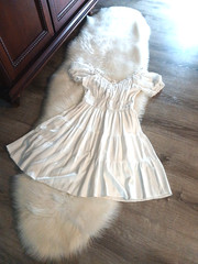 Bohme Women&rsquo;s Size M Linen Blend White Tiered Babydoll Dress