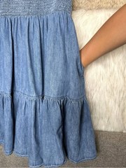 Vintage 90’s Gap Denim Tiered Smocked Sundress