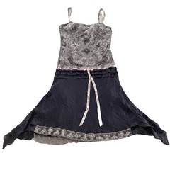 Y2K Sue Wong Nocturne Silk Beaded Fairycore Whimsical Mini Cocktail Dress Size 6