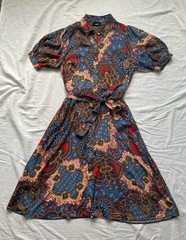 Wallis Boho Short Sleeve Light Summer Shirt Dress UK 12