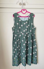 💝 Seasalt  » GILLY  » Dress Floral Print Size 20-18 Green Pink
