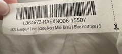 Quince 100% Linen Blue Pinstriped Scoop Neck,Pockets, Sleeveless Size S