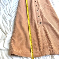 Orvis Corduroy Long Button Front Duster Dress Coat Pink Long Sleeve Womens 8