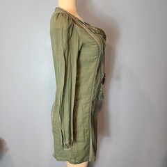 Lucky Brand Olive Green Dress Boho Granola Womens XS NWT Beach Resort Festival