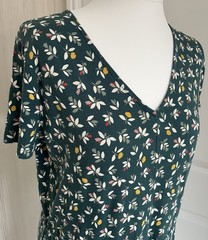 Seasalt Cornwall Cyn Ryn Maxi Jersey Dress Size 10 Floral Drawstring Waist