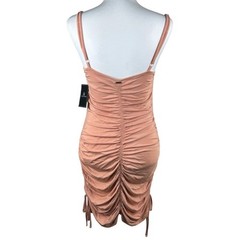 NWT Volcom Le Doja Chat Ruched Bodycon Mini Tank Dress — Clay Pink Blush Medium