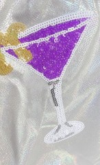 PEACH LOVE CALIFORNIA martini Madness Sequin Shimmer Dress Size Small
