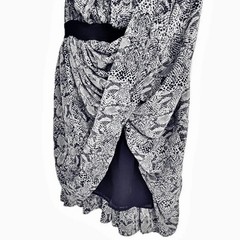 D & G Dolce & Gabbana Flowy Python Pring Chiffon Dress V-Neck Sleeveless Sz XS