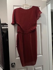Haute Hippie Womens Size medium Lightweight Unlined Brown Silk Shirt Dress
