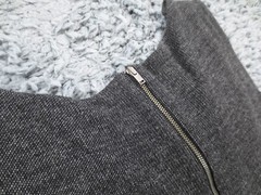 Banana Republic Dress Womens 0 Gray Wool Blend Knit Sweater Tank Zip Straight