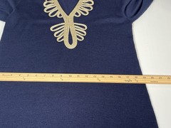 Lilly Pulitzer Devlin Sweater Shift Dress Navy Blue Merino Wool Sz L
