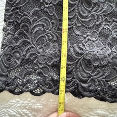 ODCOCD Dress Womens Large Black Lace Floral Sheath Lined Short Sleeve Party