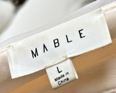 Mable Candice Pearl Embolished Cream Tulie Mini Dress/Bachelorette Dress/SIZE L