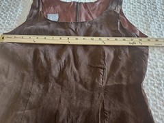 Rabbit Designs Brown Solid Sheath Dress Women’s 14 Scoop Neck Sleeveless Lined