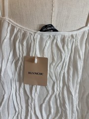 BloomChic White Textured Sleeveless V-Neck A-Line Plus Dress US 26