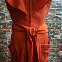 Bebe Wedding Guest Dress M Boho Ruffles Orange Peasant Silky Y2K Coquette Fairy