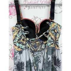 Maaji mini dress Multicolor Bustier Palm-Print Sundress