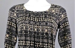 Perceptions Women&rsquo;s Dress, Size S, Black/Beige, 95% Polyester, 5% Spandex