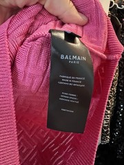 Balmain Jacquard Bodycon Dress Pink 38